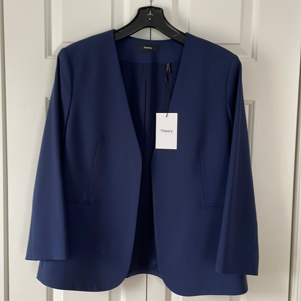 Navy Theory Suit Jacket New With Tags